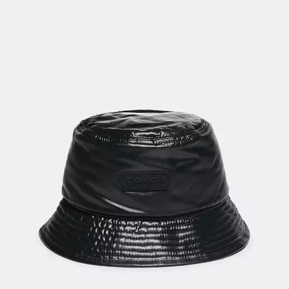 Coach Reversible Signature Nylon Jacquard Bucket Hat